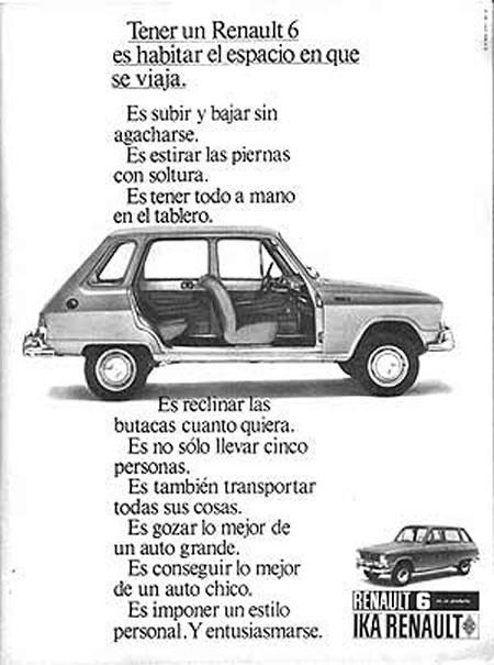 FOTOS CURIOSAS/PUBLICIDAD RENAULT 6 - Renault 6 - Club Clásicos Renault 3,  4, 5, 6 y 7