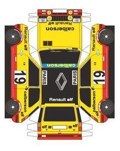 Papercraft recortable de un auto Renault de carreras con el número 19 Envíame tus modelos terminados o para realizar y los subiré... Máscara De Batman, Modelos De Carros, Renault 5, Personajes De Videojuegos, Aviones De Combate, Manualidades Con Papel, Carreras, Recortes, Sobres De Papel