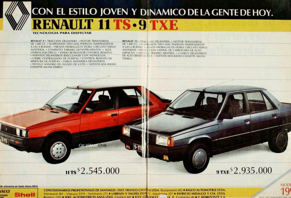 Car Videos Chile Oficial on X: "Publicidad Renault 11 - 9 (Chile) (1990)  Visítanos en Twitter, Facebook, Instagram y YouTube como Car Videos Chile.  @renaultchile @publichilensis @Publicidadanti1 @RiveraNotario @addict_car  @justsomecars @AutoArchive ...