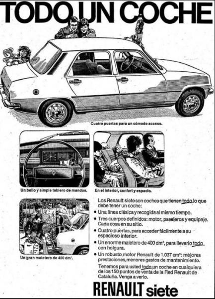 FOTOS / PUBLICIDAD RENAULT 7 - Renault Siete / 7 - Club Clásicos Renault 3,  4, 5, 6 y 7